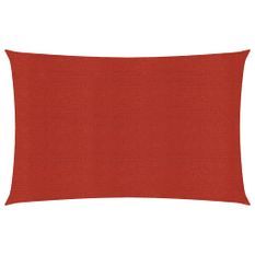 Voile d'ombrage 160 g/m² Rouge 3,5x5 m PEHD