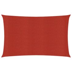 Voile d'ombrage 160 g/m² Rouge 3x6 m PEHD
