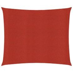Voile d'ombrage 160 g/m² Rouge 6x6 m PEHD