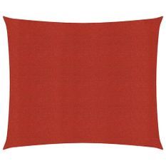 Voile d'ombrage 160 g/m² Rouge 7x7 m PEHD