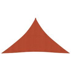 Voile d'ombrage 160 g/m² Terre cuite 2,5x2,5x3,5 m PEHD