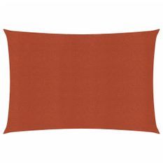 Voile d'ombrage 160g/m² rectangulaire terre cuite 3,5x4,5m PEHD