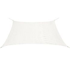 Voile d'ombrage PEHD Rectangulaire 4 x 6 m Blanc