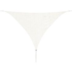 Voile d'ombrage PEHD Triangulaire 3,6 x 3,6 x 3,6 m Blanc