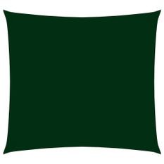 Voile de parasol Tissu Oxford carré 3,6x3,6 m Vert foncé