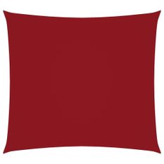 Voile de parasol Tissu Oxford carré 3x3 m Rouge
