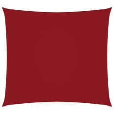 Voile de parasol Tissu Oxford carré 4,5x4,5 m Rouge