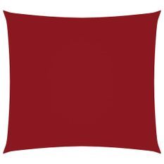 Voile de parasol Tissu Oxford carré 4x4 m Rouge