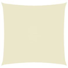 Voile de parasol Tissu Oxford carré 5x5 m Crème