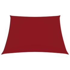 Voile de parasol Tissu Oxford carré 6x6 m Rouge