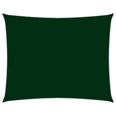 Voile de parasol Tissu Oxford rectangulaire 2,5x3,5m Vert foncé