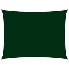 Voile de parasol Tissu Oxford rectangulaire 2,5x4,5m Vert foncé