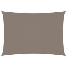 Voile de parasol Tissu Oxford rectangulaire 2,5x4 m Taupe