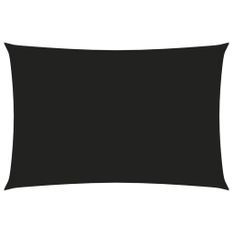 Voile de parasol Tissu Oxford rectangulaire 2,5x5 m Noir