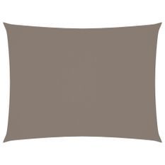 Voile de parasol Tissu Oxford rectangulaire 2x3,5 m Taupe