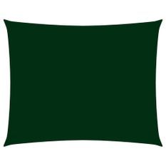 Voile de parasol Tissu Oxford rectangulaire 2x3,5 m Vert foncé