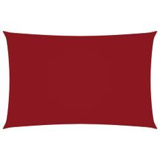 Voile de parasol Tissu Oxford rectangulaire 2x4,5 m Rouge