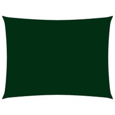 Voile de parasol Tissu Oxford rectangulaire 2x4,5 m Vert foncé