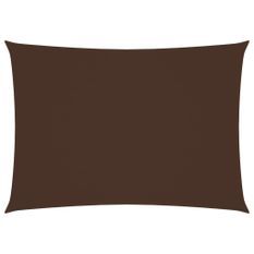 Voile de parasol Tissu Oxford rectangulaire 2x4 m Marron