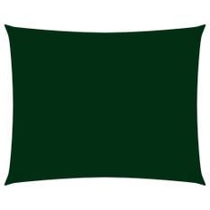 Voile de parasol Tissu Oxford rectangulaire 3x4,5 m Vert foncé