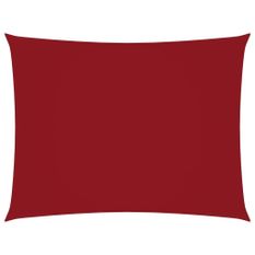 Voile de parasol Tissu Oxford rectangulaire 3x4 m Rouge