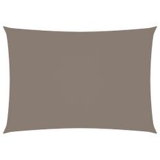 Voile de parasol Tissu Oxford rectangulaire 3x4 m Taupe