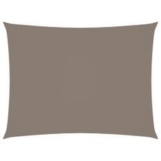 Voile de parasol Tissu Oxford rectangulaire 4x6 m Taupe
