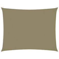 Voile de parasol Tissu Oxford rectangulaire 5x6 m Beige