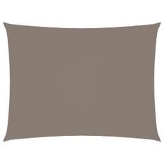 Voile de parasol Tissu Oxford rectangulaire 5x6 m Taupe