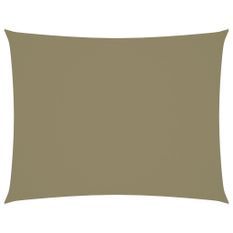 Voile de parasol Tissu Oxford rectangulaire 5x7 m Beige