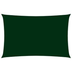Voile de parasol Tissu Oxford rectangulaire 5x8 m Vert foncé
