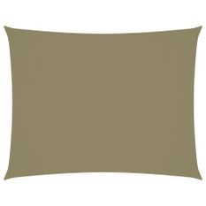 Voile de parasol Tissu Oxford rectangulaire 6x7 m Beige