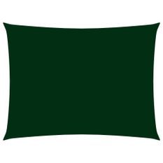 Voile de parasol Tissu Oxford rectangulaire 6x7 m Vert foncé