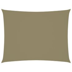 Voile de parasol Tissu Oxford rectangulaire 6x8 m Beige