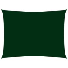 Voile de parasol Tissu Oxford rectangulaire 6x8 m Vert foncé