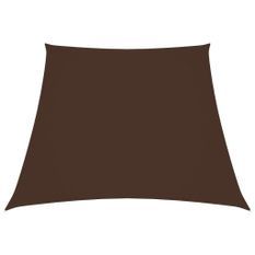 Voile de parasol Tissu Oxford trapèze 3/4x3 m Marron