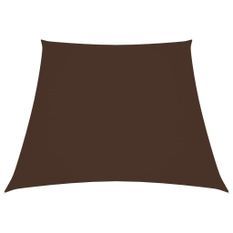 Voile de parasol Tissu Oxford trapèze 4/5x3 m Marron