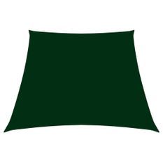 Voile de parasol Tissu Oxford trapèze 4/5x3 m Vert foncé