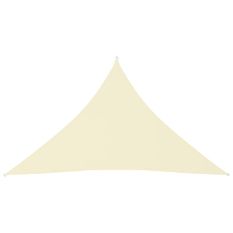 Voile de parasol Tissu Oxford triangulaire 2,5x2,5x3,5 m Crème