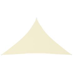 Voile de parasol Tissu Oxford triangulaire 3,5x3,5x4,9 m Crème