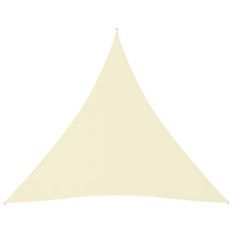 Voile de parasol Tissu Oxford triangulaire 3x3x3 m Crème