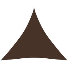 Voile de parasol Tissu Oxford triangulaire 3x3x3 m Marron