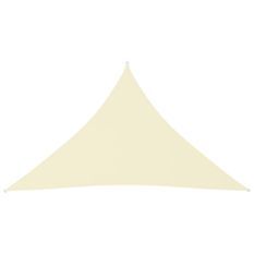 Voile de parasol Tissu Oxford triangulaire 3x3x4,24 m Crème