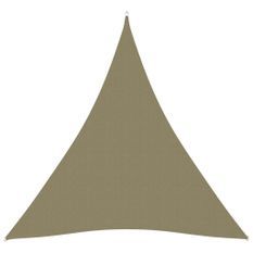 Voile de parasol Tissu Oxford triangulaire 3x4x4 m Beige