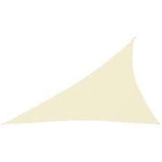 Voile de parasol Tissu Oxford triangulaire 3x4x5 m Crème