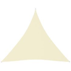 Voile de parasol Tissu Oxford triangulaire 4,5x4,5x4,5 m Crème