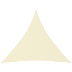 Voile de parasol Tissu Oxford triangulaire 4x4x4 m Crème