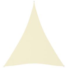 Voile de parasol Tissu Oxford triangulaire 4x5x5 m Crème