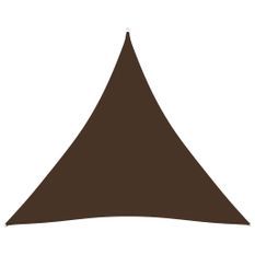 Voile de parasol Tissu Oxford triangulaire 5x5x5 m Marron
