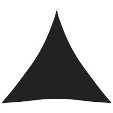 Voile de parasol Tissu Oxford triangulaire 5x5x5 m Noir